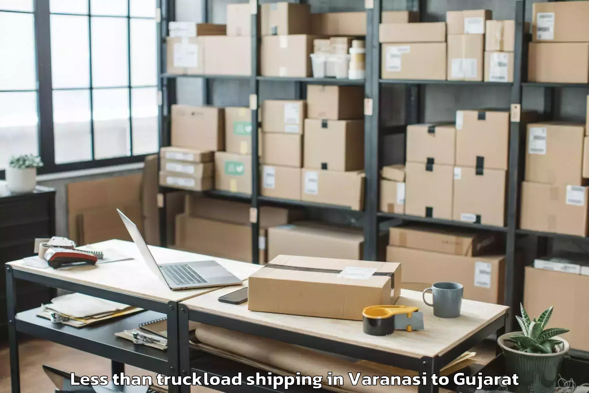 Book Varanasi to Gidc Less Than Truckload Shipping Online